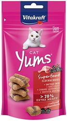 Vitakraft Cat Yums Superfood Soffici Bocchini con Bacche di Sambuco, 40g