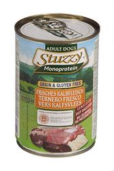 Stuzzy Hond Monoprotein Kalf, Hondenvoer Nat, 6 blikjes x 400 g, 2,4 kg