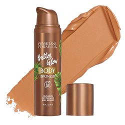 Physicians Formula Butter Glow Body Bronzer, Instant-Tan Body Makeup, 12-Hour Wear, Waterproof and Transfer-Proof Formula with Amazonian Butters that Soften and Moisturize the Skin, Light/Medium