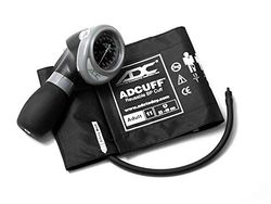 ADC Diagnostix 703 Professional Palm Style Aneroid Sphygmomanometer with Adcuff Nylon Blood Pressure Cuff, Adult, Black