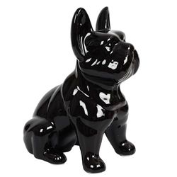 THE HOME DECO FACTORY Sculptuur bulldog, keramiek, 30 cm, zwart