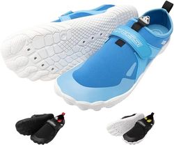 CRESSI Geko Shoes Azure/White 37 Zapato de Playa Ideal para una Experiencia Inmersiva en el Medio Acuático con Conexión Directa al Fondo Marino, Unisex-Adult, Azul Claro/Blanco