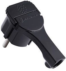 Electraline 523069 Pegada Estrela plana de 90°, Schuko, preto