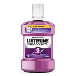 Listerine - Enjuague Bucal sabor Menta, Antibacterial, Cuidado Total, 1000 ml