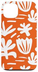 Flower pattern in orange Case for iPhone 13