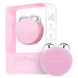 Foreo Bear Mini, Massaggiatore Viso Antirughe con Microcorrente, Massaggio Viso Mirato per Rughe Della Fronte e Doppio Mento, Ginnastica Facciale, Lifting Viso Non invasivo, Pearl Pink