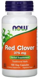 Now Foods – Red Clover 375mg | Herbal Support for Hormonal Balance & Detox – 100 Capsules