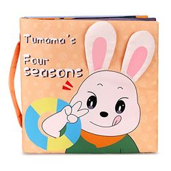 TUMAMA KIDS Tumama Livre en Tissu froissé Quatre Saisons, Jouet sensoriel pour Nourrissons et Tout-Petits
