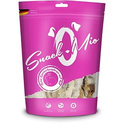 SNACKOMIO - Premium snack pour chiens - oreilles de lapin fines avec fourrure, sans céréales, 1 paquet (1 x 225 g)