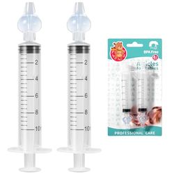 Blendura Paquete de 2 Jeringa Lavado Nasal Bebe 10 ml, Aspirador Nasal para Bebe Saca Mocos para Bebes, Segura y Cómoda, No Tóxica e Inodoro, Portátil Reutilizable Aspirador Nasal Irrigador Nasal