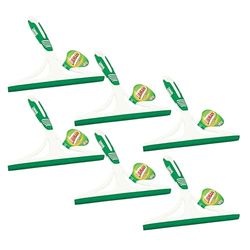 Libman Commercial 1070 Lot de 6 raclettes de Douche en polypropylène et sanoprène 20,3 cm de Large, Vert et Blanc