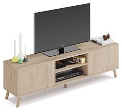 MUEBLES PITARCH Oslo Mueble TV, Aglomerado de partículas y melamina de Alta Densidad, Roble Aurora, 50 x 160 x 40 cm