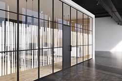 Coala Windows Decor Motifs - Vertical Bars Formes dépolies irrégulières - Laize de 152,5cm x 15m de Longueur