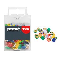 HELPMATE Puntine colorate 10 x 7 mm – Acciaio rivestito in plastica – 150 pezzi – Puntine & Punte per fissaggio su materiali sottili, superfici morbide o legno