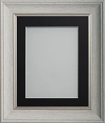 Frame Company Drummond Range Pale Grey 16x12 inch Picture Photo Frame with Black Mount for Image 12x10 inch * Choice of Sizes* Fitted with Real Glass
