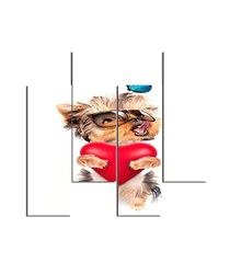 Stampa su Legno Dog, Multicolore, L76xP0,3xA50 cm