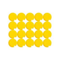 MAUL 15 mm 0.17 Kg Maulpro High Quality Round Magnet for Whiteboards - Yellow (Pack of 20)