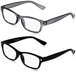 The Reading Glasses Company Óculos de leitura preto cinzento leitores valor pack 2 homens mulheres Rr77-17 +2,50 2 unidades 58 g
