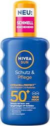 NIVEA SUN Ochrona i pielęgnacja spray przeciwsłoneczny LSF 50+, wodoodporny krem przeciwsłoneczny w sprayu z witaminą C i kwasem hialuronowym, szybko wchłaniająca się ochrona przed słońcem dla 48 h