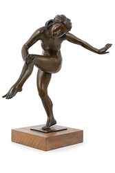 Scultura in bronzo ballerina nuda h. cm. 52