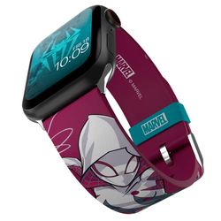 MARVEL – Ghost Spider Bracelet pour smartwatch - Sous licence officielle, compatible avec toutes les tailles et séries d’Apple Watch (montre non incluse)