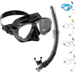 Cressi Marea Mask/VIP - Maschera o Combo Set Maschera Marea + Snorkel Gamma per Immersioni e Snorkeling, Taglia Unica, Unisex Adulto