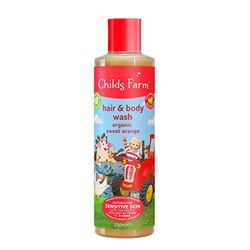 Childs Farm | Kids Hair & Body Wash 250ml | Organic Sweet Orange | Gently Cleanses | Suitable Dry, Sensitive & Eczema-prone Skin