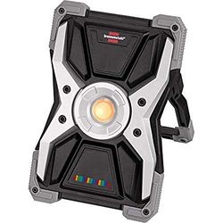 Brennenstuhl Lampada da Lavoro a LED Ricaricabile RUFUS CRI 95+ con Resa Cromatica CRI ad alta intensità, Faretto da lavoro 2700lm con Powerbank, NERO, 30W