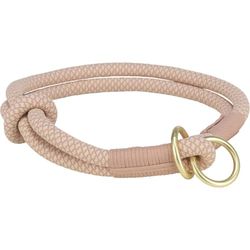 TRIXIE Soft Rope 1984707 - Collare per cani, taglia L: circonferenza del collo 50 cm/13 mm, colore rosa, regolabile in modo continuo, in rugiada tessuta per cani, chiusura semplice