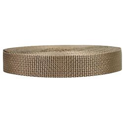 Strapworks Reggiatura in poliestere per riparazione di attrezzi fai da te all'aperto, collari per animali domestici, artigianato, pp, marrone chiaro, 1,9 cm x 47 m