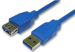 Pro Signal USB 3.0 Extension Cable – A Male to A Female – 5m Blue – SuperSpeed 5Gbps – CAC250024