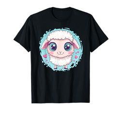 Adorabile pecora Kawaii con cuori Maglietta