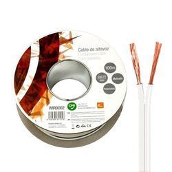 Velocraze Cavo altoparlante – Cavo 2 x 0,75 mm, lunghezza 100 m, colore bianco, ideale per connessioni audio, flessibile e durevole.