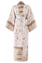 Bassetti OPLONTIS 9331462 Kimono de algodón 100% satén en color beige 4 m, talla: L-XL