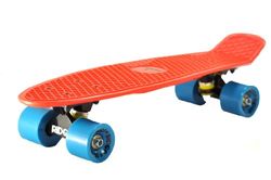 Ridge skateboard 55 cm mini cruiser retro stil: Ltd Edition växling, komplett U färdigmonterad, röd – svart – blå