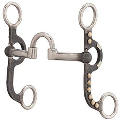 Weaver Leather Punta per Pony, 11,4 cm, Bocca di correzione, Lucido, Bit Unisex, Nero lucidato, 4-5/8-inch Mouthpiece