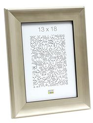 Deknudt Frames S45ND2 Cadre Photo Bois Argenté Mat/Noir 13 x 18 cm