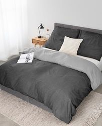 lionto dibea Juego de Cama Reversible 100% algodón, 135 x 200 cm, Funda de Almohada de 80 x 80 cm, Ropa de Cama de 2 Piezas, fácil de cuidar y Mantiene su Forma, Incluye Certificado Öko-Tex, Color