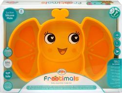 Kids Euroswan - Meal Time - Siliconen bord, antislip, ORANGIEFLY FROOTIMALS, meerkleurig (FT0007)