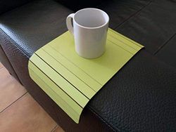 Mini tavolino laterale da bracciolo divano in legno personalizzabile verde lime Piccolo vassoio colorato Design trasformabile salvaspazio per salotto moderno Tavolini soggiorno lato poltrona