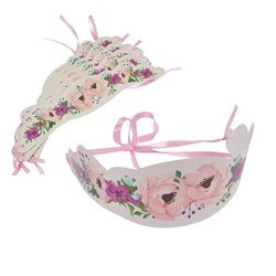 Homéa, Set van 6 papieren bloemenkransen boho kat