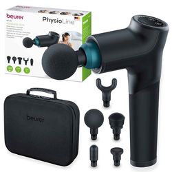 Beurer MG 185 massagepistool, massagepistool met 5 opzetstukken, krachtige triggerpointmassage, losmaken van spanningen, spiermassageapparaat met 9 intensiteitsniveaus, met oplaadbare accu