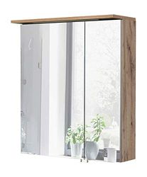 Schildmeyer Max 134891 Spiegelkast, eikenhouten decoratie in landhuisstijl, 60,5 x 16 x 72,3 cm