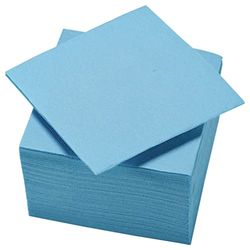 50 serviettes gaufrées 24 x 25 cm 2 V 100% Nature Bleu - FSC