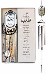 Forever Grateful Carillon à Vent avec Message de Remerciement gravé – Cadeau Unique de Gratitude/Cadeau de Remerciement pour la Famille, Les Amis, Les collègues