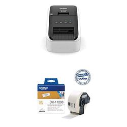 Brother QL-800 - Impresora de Etiquetas + Brother DK11208 - Etiquetas precortadas de dirección grandes