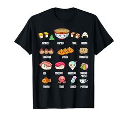 Cibo asiatico giapponese Ramen Wasabi Tamago Kawaii Otaku Maglietta