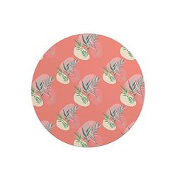 Questo Casa, Tapis de Souris Rond imprimé numérique avec Fond antidérapant pour Bureau et Maison Diamètre 22 cm