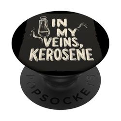 En mis venas, queroseno para una mirada caliente y cargada PopSockets PopGrip Adhesivo