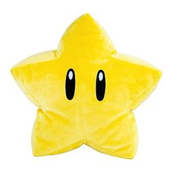 Club Mocchi Mocchi Tomy - Peluche Nintendo Super Mario Super étoile Mega 38 cm- Jouets Doux Super Mario à Collectionner - Jouets héros sous Licence Officielle - Jouets Enfants 3+ Ans
